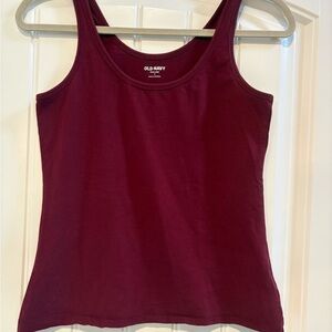 Old Navy Women's Maroon Scoop Neck Tank Top